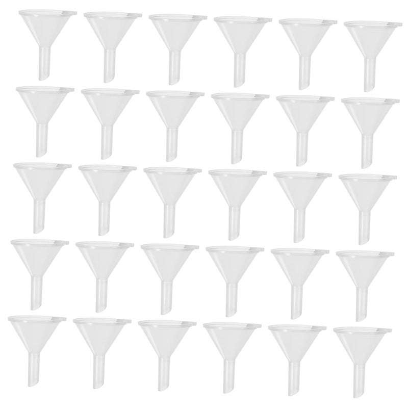 Happyyami 100 Pcs Sturdy Plastic Filling Funnels for Perfume Essential Oil Hanging - Image 1